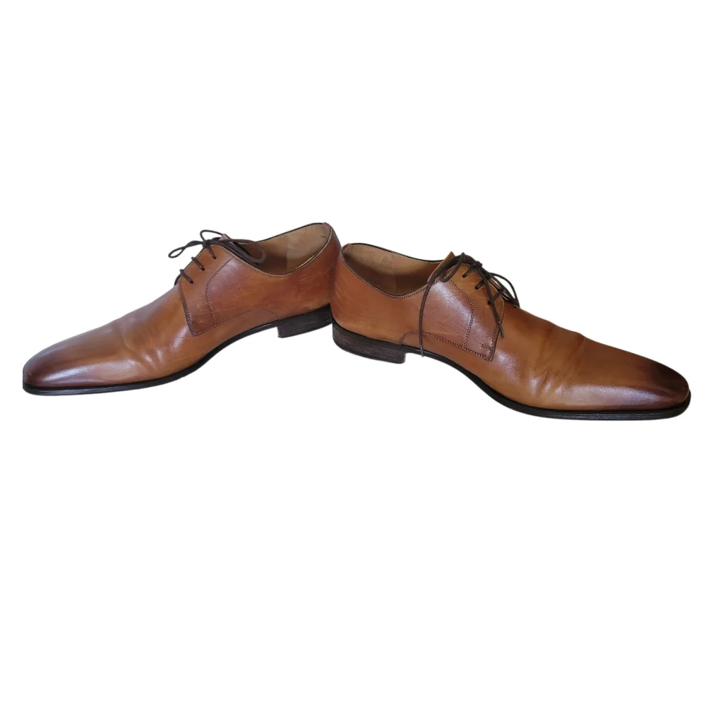 MAGNANNI Ombre Brown Leather Dress Shoes Made Spain 10M
